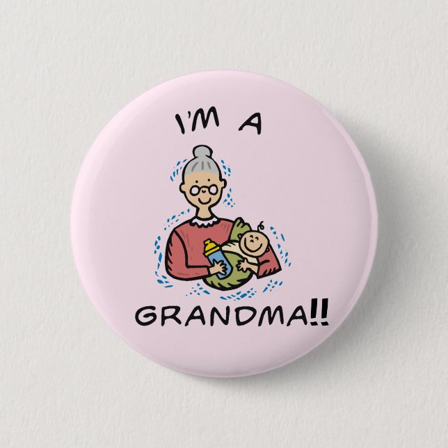 Ich bin ein Oma-Oma und Baby Button (Vorderseite)