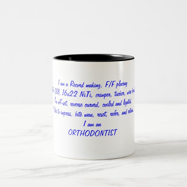 Ich bin ein Orthodontist Zweifarbige Tasse (Mittel)
