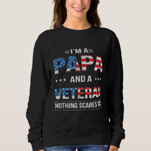 Ich bin ein Papa und ein altgedienter US-Flaggenso Sweatshirt