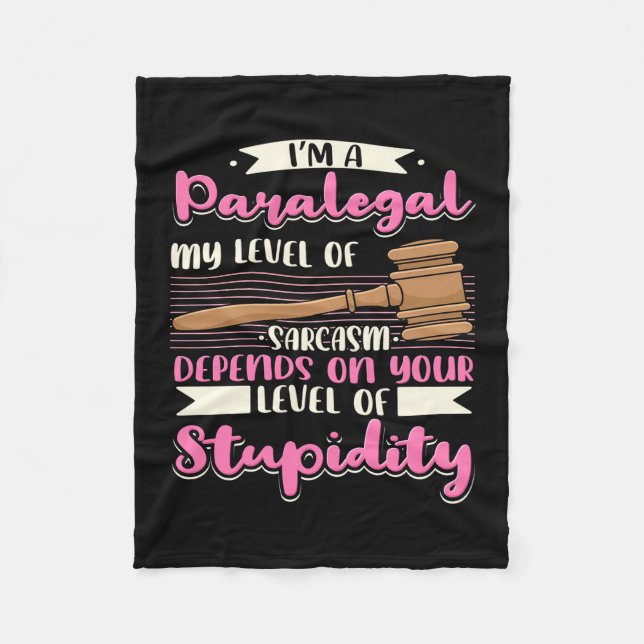 Ich bin ein Paralegal Fleecedecke (Vorderseite)