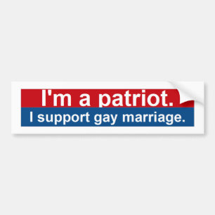 Ich bin ein Patriot. Ich stütze homosexuelle Autoaufkleber