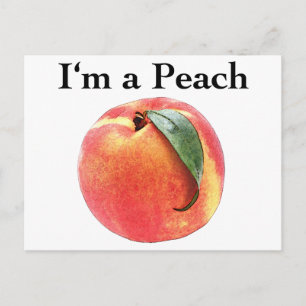 Ich bin ein Peach Postkarte