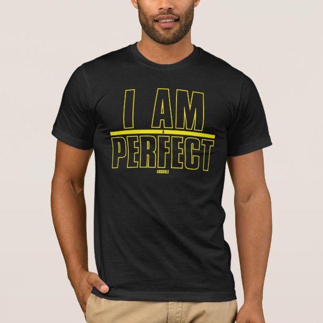 ICH BIN EIN PERFEKTES Loch T-Shirt (Vorderseite)