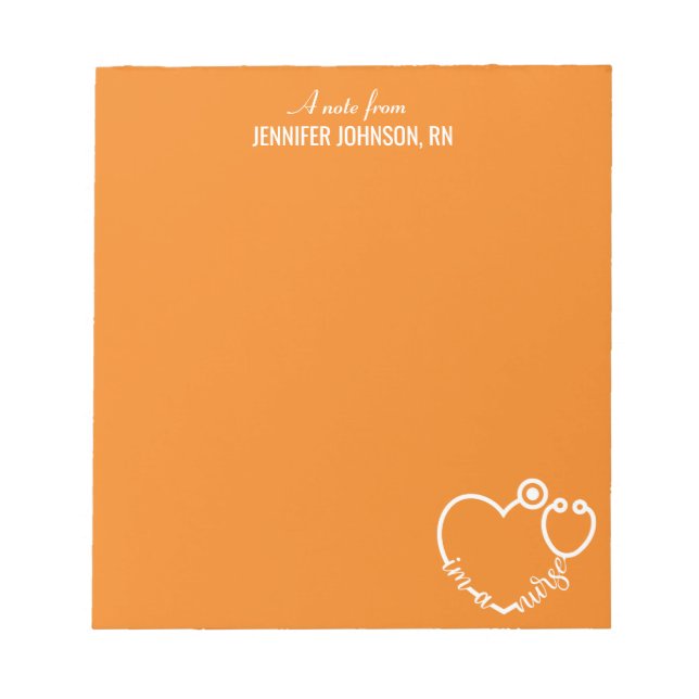 Ich bin ein Personalisierter Name Elegant des Kran Notizblock (Vorderseite)