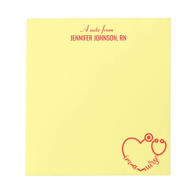 Ich bin ein Personalisierter Name Elegant des Kran Notizblock (Vorderseite)