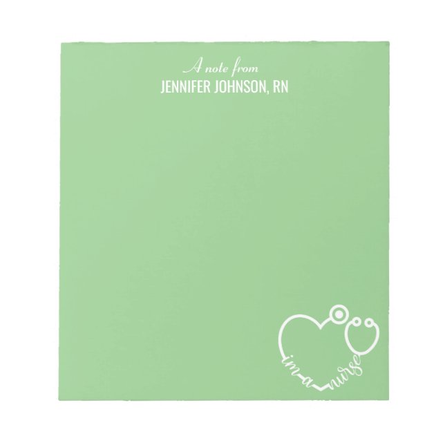 Ich bin ein Personalisierter Name Elegant des Kran Notizblock (Vorderseite)