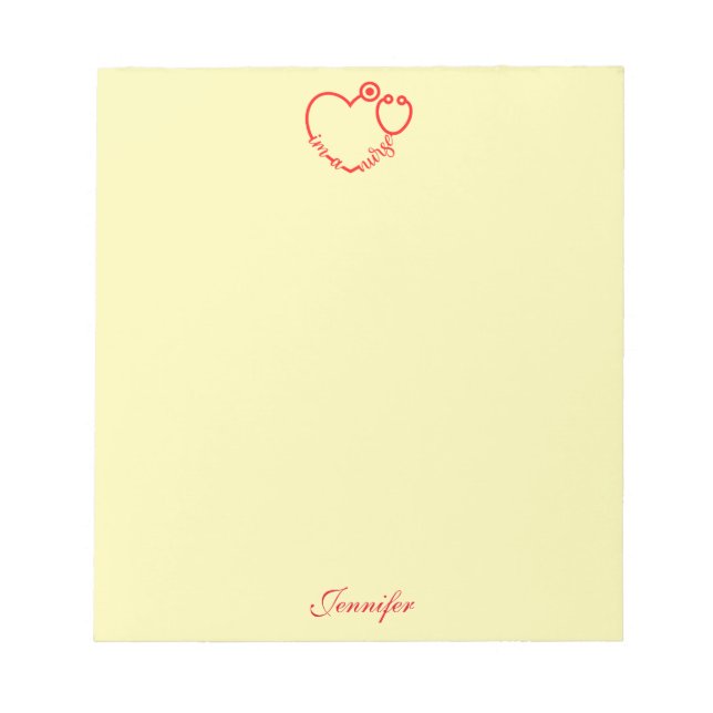 Ich bin ein Personalisierter Name für das Krankenb Notizblock (Vorderseite)