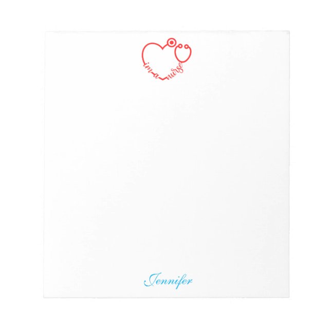 Ich bin ein Personalisierter Name für das Krankenb Notizblock (Vorderseite)