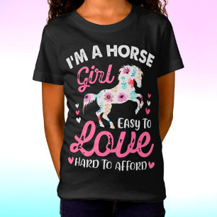 Ich bin ein Pferdemädchen, das leicht zu Liebe ist T-Shirt