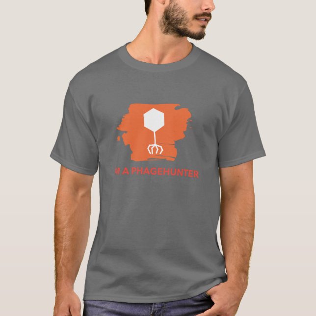 Ich bin ein Phagehunter Logo-T - Shirt (orange) (Vorderseite)