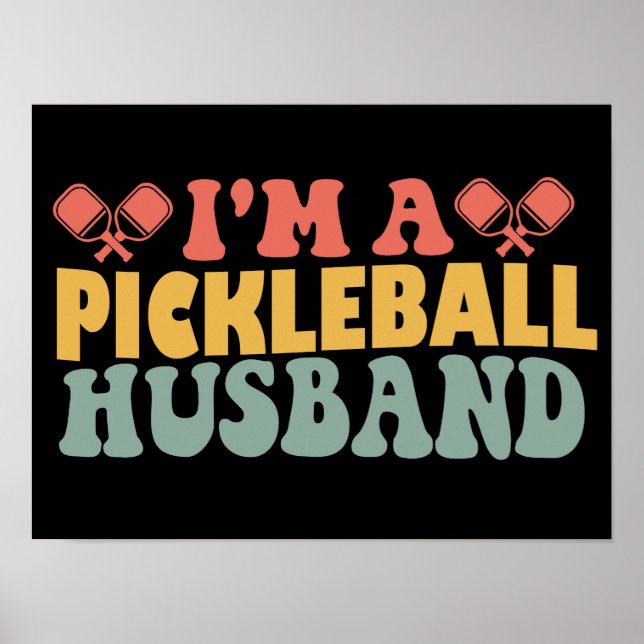 Ich bin ein Pickleball-Ehemann Poster (Vorne)
