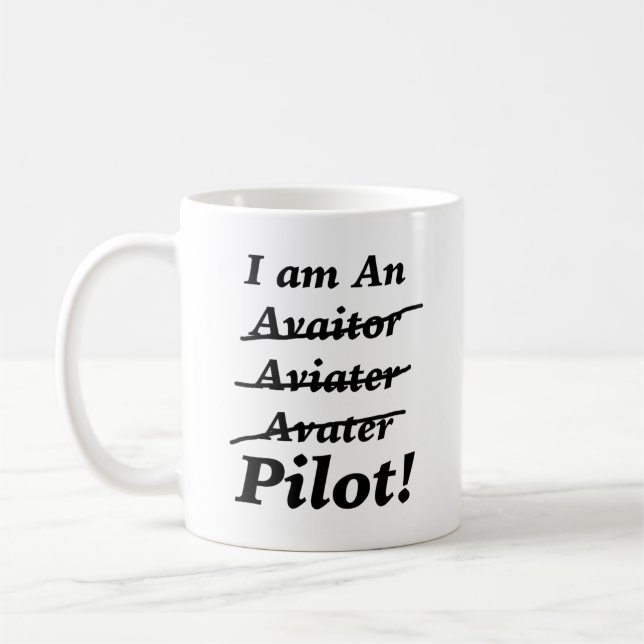 Ich bin ein Pilot Kaffeetasse (Links)