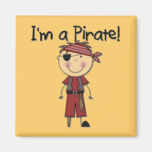 Ich bin ein Pirat - Jungen-T-Shirts und Geschenke Magnet