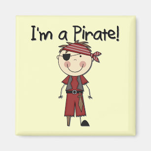 Ich bin ein Pirat - Jungen-T-Shirts und Geschenke Magnet