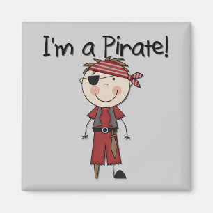 Ich bin ein Pirat - Jungen-T-Shirts und Geschenke Magnet