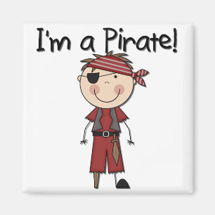 Ich bin ein Pirat - Jungen-T-Shirts und Geschenke Magnet