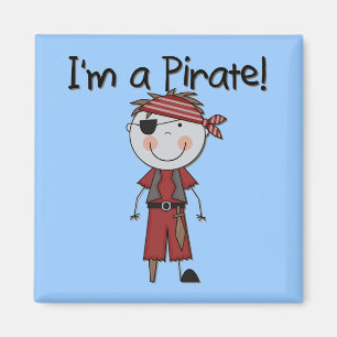 Ich bin ein Pirat - Jungen-T-Shirts und Geschenke Magnet