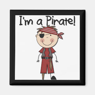 Ich bin ein Pirat - Jungen-T-Shirts und Geschenke Magnet