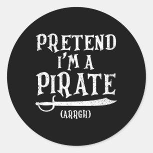 Ich bin ein Piraten-Arrgh-Kostüm-Party Halloween-P Runder Aufkleber