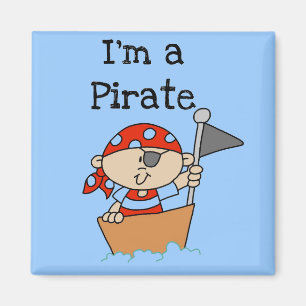 Ich bin ein Piraten-T - Shirts und Geschenke Magnet