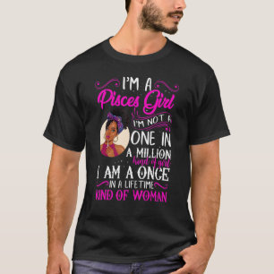 Ich bin ein Pisces Girl Black Women Februar März B T-Shirt