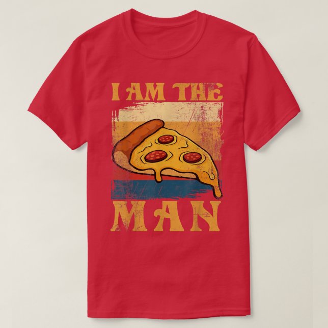 Ich bin ein Pizzamännchen T-Shirt Funny Women Pres (Design vorne)
