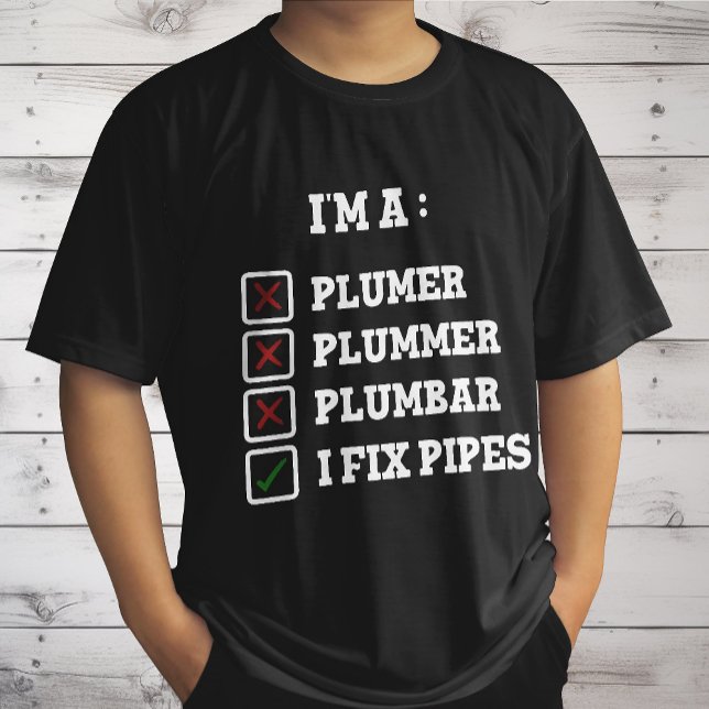 Ich bin ein Plumer Plummer Plumbar Handyman Pipes  T-Shirt (Von Creator hochgeladen)