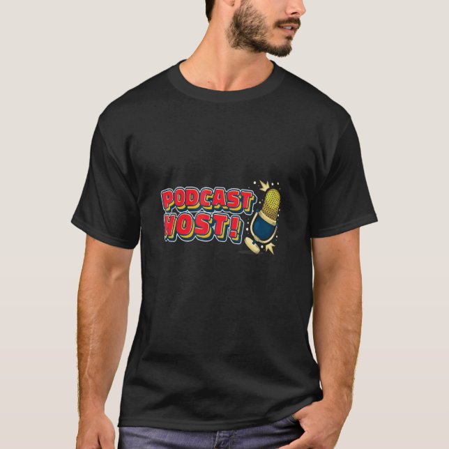 Ich bin ein Podcast-ansprechender Host Record Podc T-Shirt (Vorderseite)