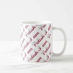 Ich bin ein polnisches Country Pride Typografy Pat Kaffeetasse