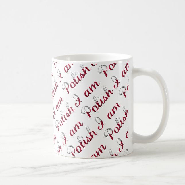 Ich bin ein polnisches Country Pride Typografy Pat Kaffeetasse (Rechts)