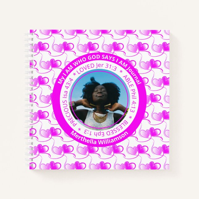 Ich bin ein positives Affirmative Christlich Journ Notizbuch (Vorderseite)