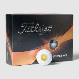 ICH BIN EIN PROFI | Benutzerdefinierter goldener G Golfball