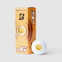 ICH BIN EIN PROFI | Benutzerdefinierter goldener G Golfball