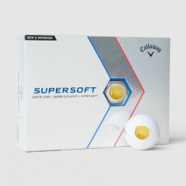 ICH BIN EIN PROFI - Benutzerdefinierter goldener G Golfball