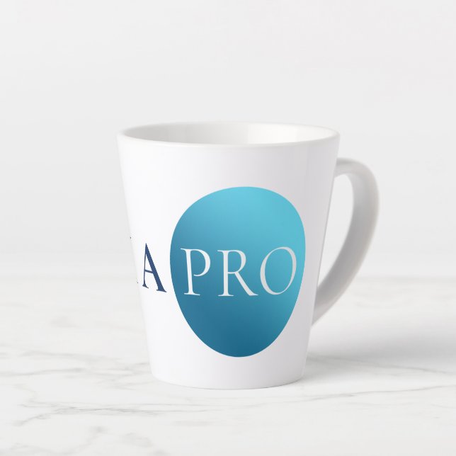 ICH BIN EIN PROFI | Fetter minimalistischer blauer Milchtasse (Rechte Ecke)