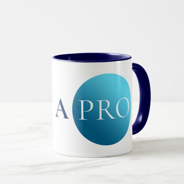 ICH BIN EIN PROFI | Fetter minimalistischer blauer Tasse (VorderseiteRechts)