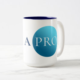 ICH BIN EIN PROFI | Fetter minimalistischer blauer Zweifarbige Tasse
