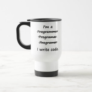Ich bin ein Programmierer, den ich Reisebecher