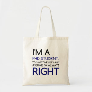 ICH BIN EIN PROMOVIERENDER STUDENT TRAGETASCHE