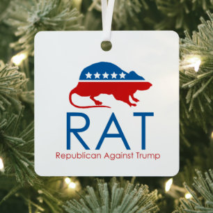 Ich bin ein R.A.T.: Republikaner gegen Trump-Keram Ornament Aus Metall