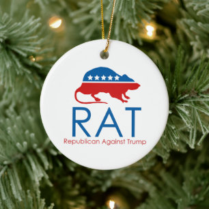 Ich bin ein R.A.T.: Republikaner gegen Trump Keramik Ornament