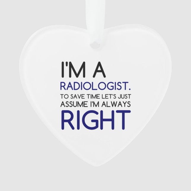 ICH BIN EIN RADIOLOGIST ORNAMENT (Vorderseite)