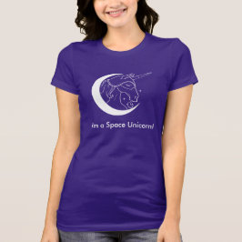 Ich bin ein Raum-Einhornt-shirt (dunkle Farben) T-Shirt