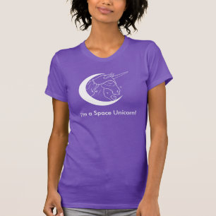 Ich bin ein Raum-Einhornt-shirt (dunkle Farben) T-Shirt