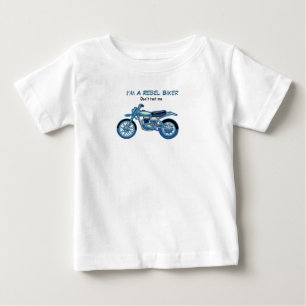 Ich bin ein Rebellen-Jungen-Biker-T-Shirt Baby T-shirt