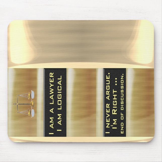 Ich bin ein Rechtsanwalt Mousepad (Vorne)
