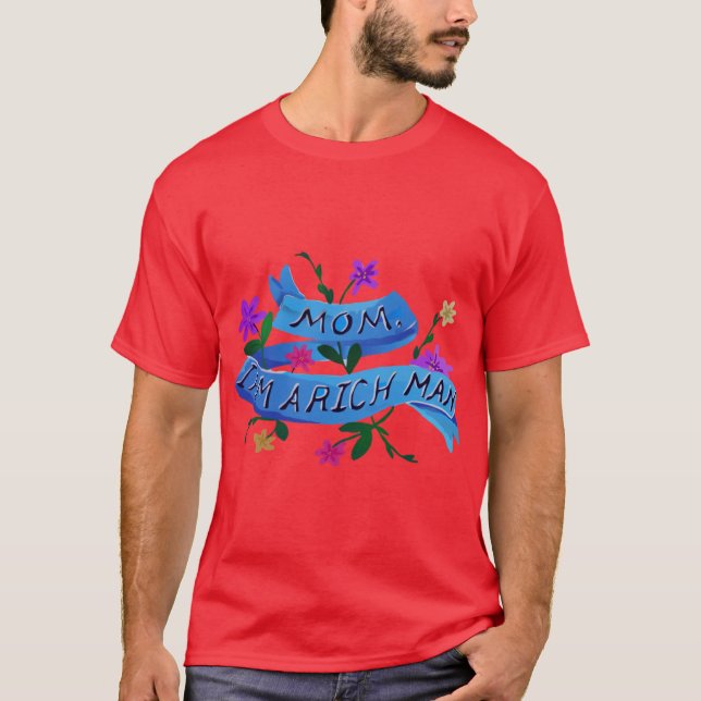 Ich bin ein reicher Mann Retro T-Shirt (Vorderseite)