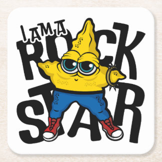Ich bin ein Rock Star Rechteckiger Pappuntersetzer