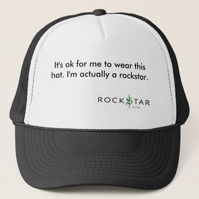 Ich bin ein Rockstar Hut Truckerkappe (Vorderseite)