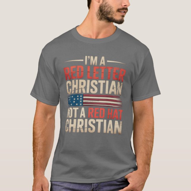 ICH BIN EIN ROTER SCHREIBER CHRISTLICH, KEIN ROTER T-Shirt (Vorderseite)
